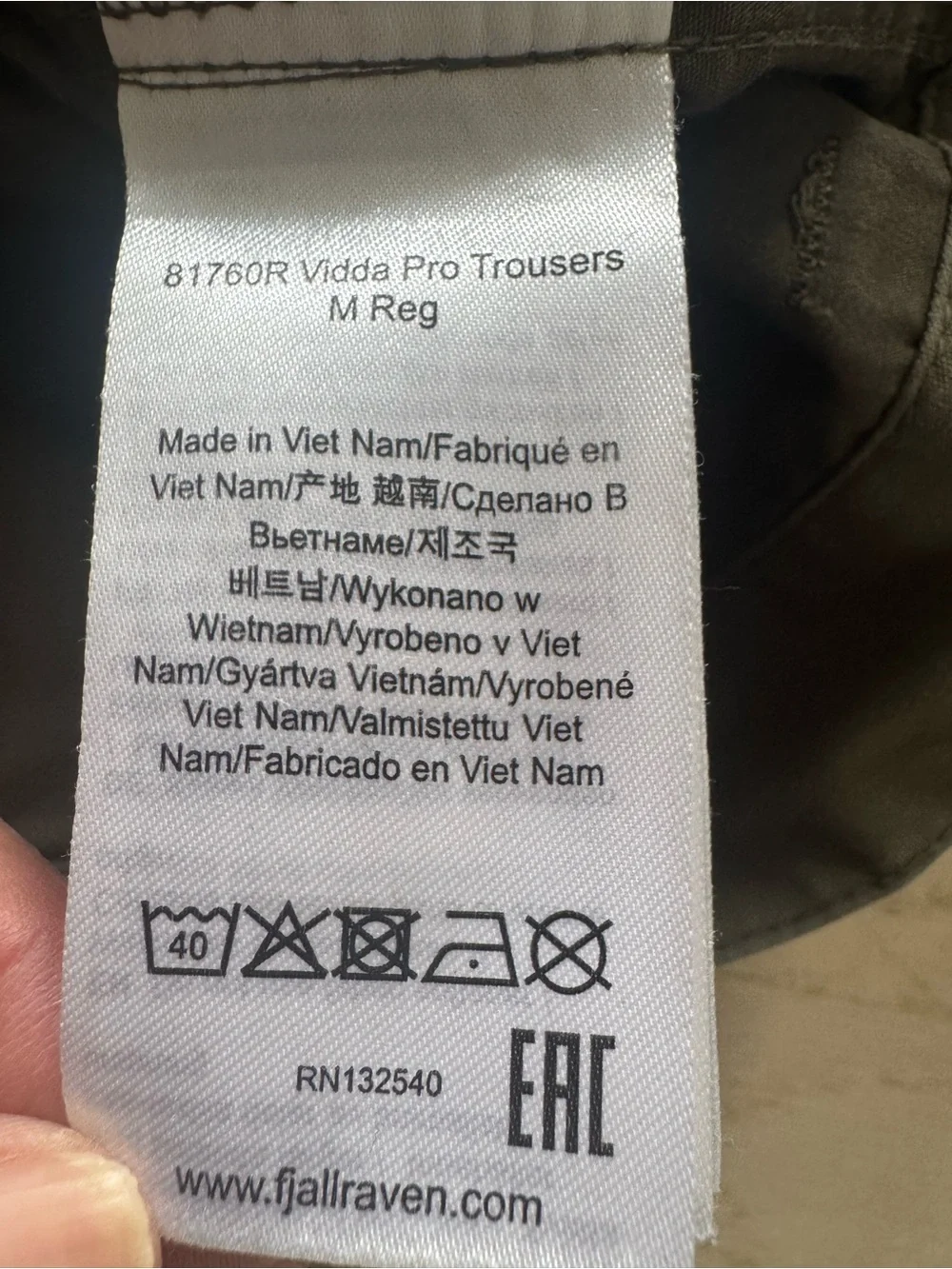 FJALL RAVEN VIDDA PRO VENTILATED TROUSERS M